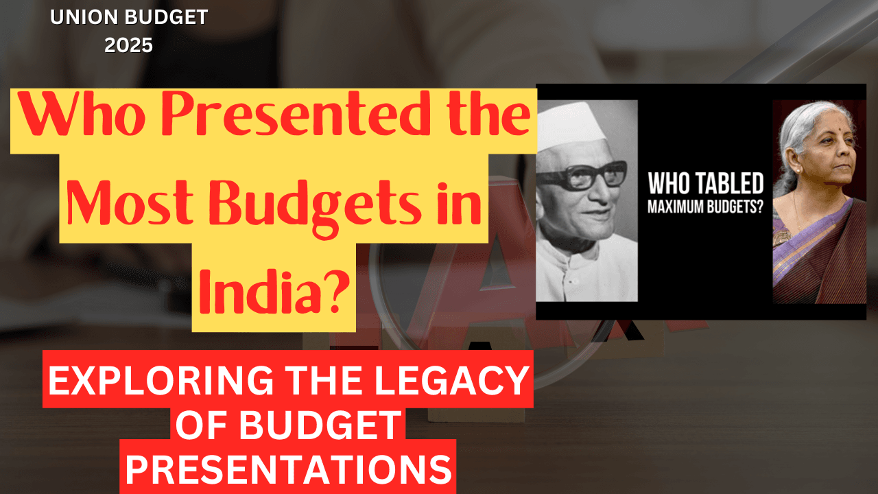 Who Presented the Most Budgets in India