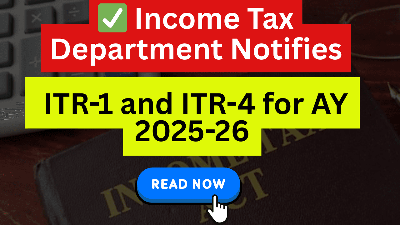 Income Tax Department Notifies